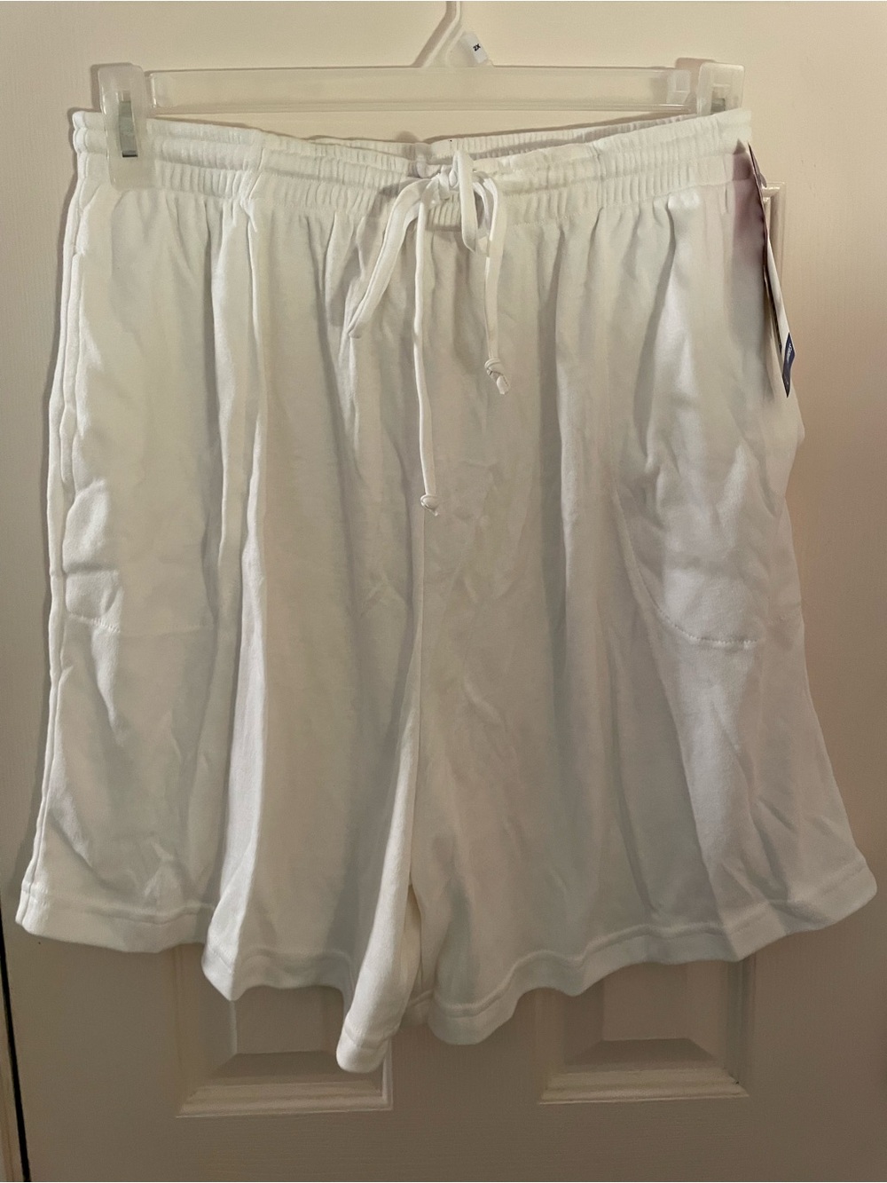 Women’s White Maternity Drawstring Shorts Large NWT